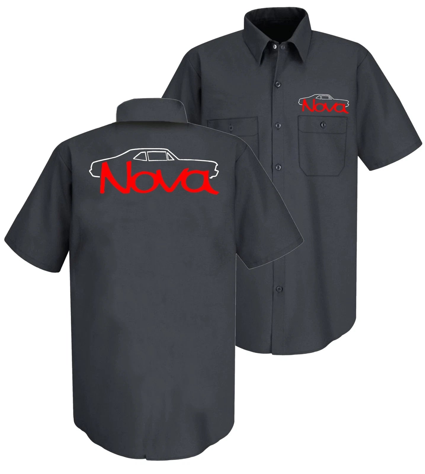 Mechanic Style Shirt for 1968–1974 Chevrolet Nova Emblem Logo