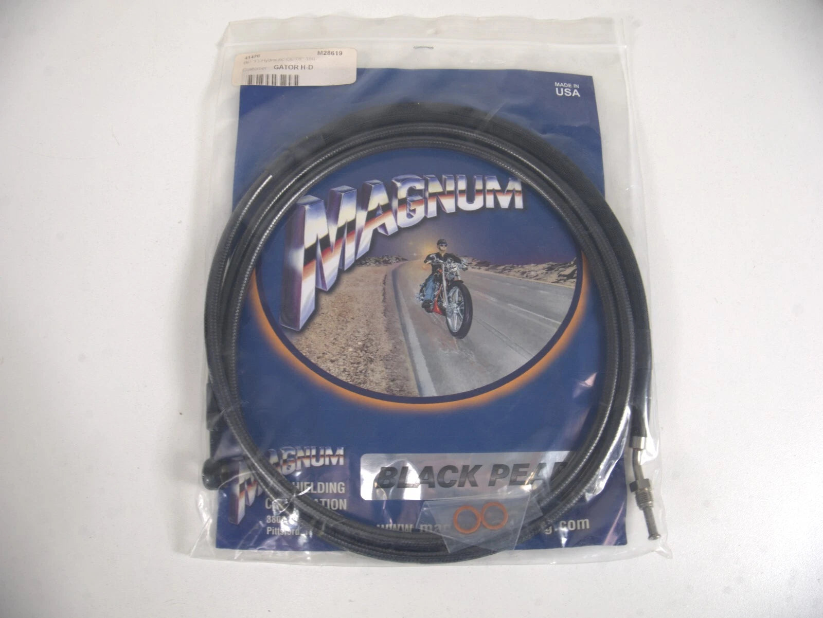 Magnum 41478 Hydraulic Clutch Line for Harley (78in, 180 Degree Banjo)