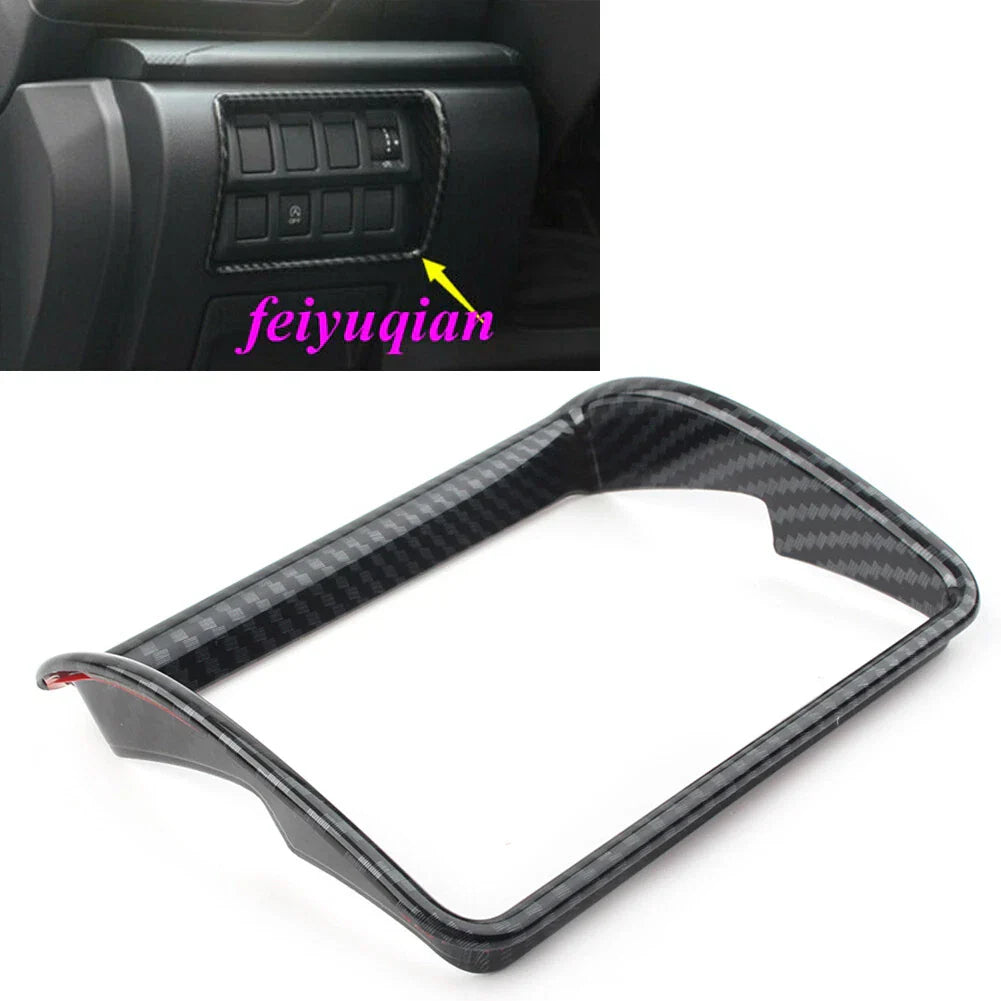 Carbon Interior Headlight Switch Button Cover Trim for Subaru Forester (2019-2020)