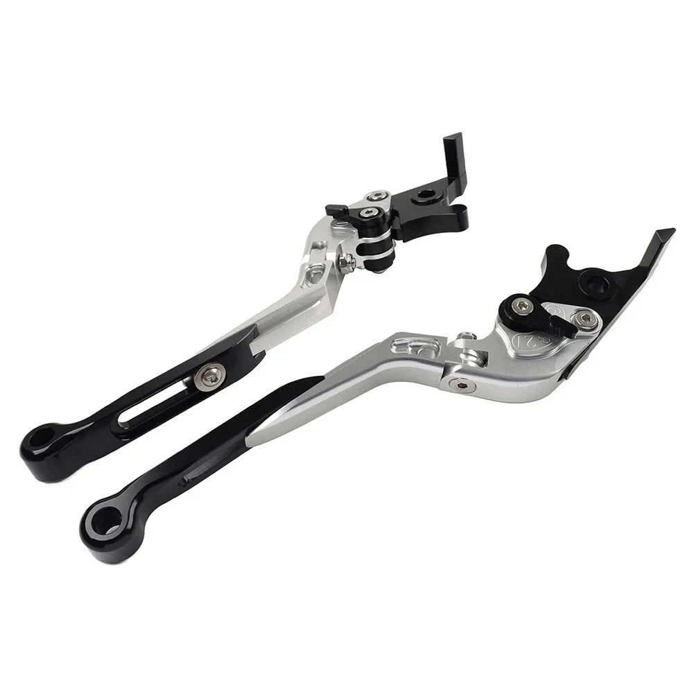 Silver Extendable Brake Clutch Levers for Daytona 675 Street Triple (2006-2018)