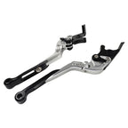 Silver Extendable Brake Clutch Levers for Daytona 675 Street Triple (2006-2018)