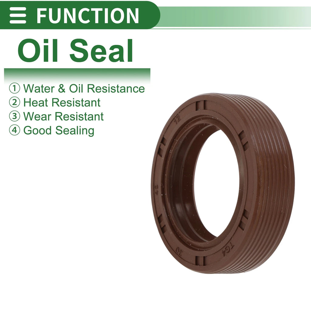 Set of 5 Oil Seals FKM Rubber 30x45x12mm for High Pressure