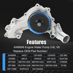 Engine Water Pump for Jeep Wrangler (2012–2018)