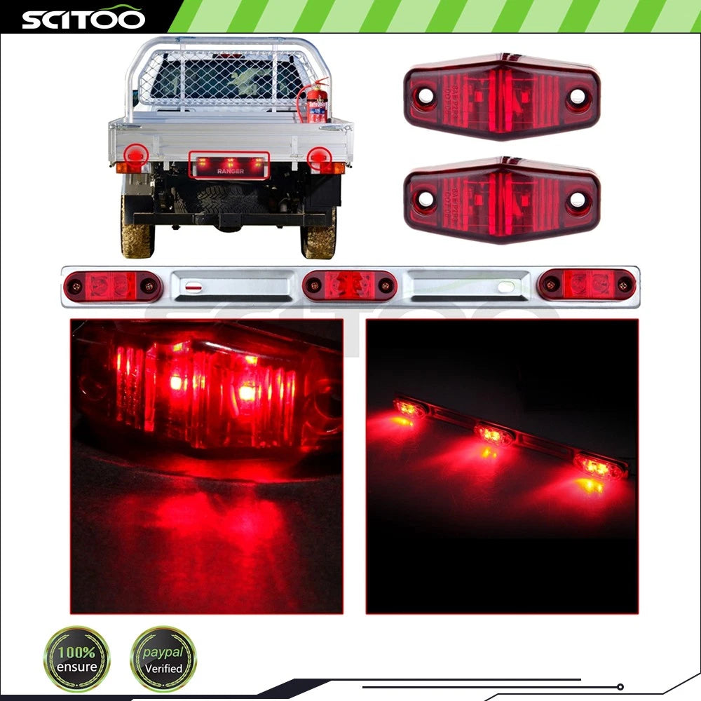 16" LED Light Bar & 2x Red Side Marker Lights for