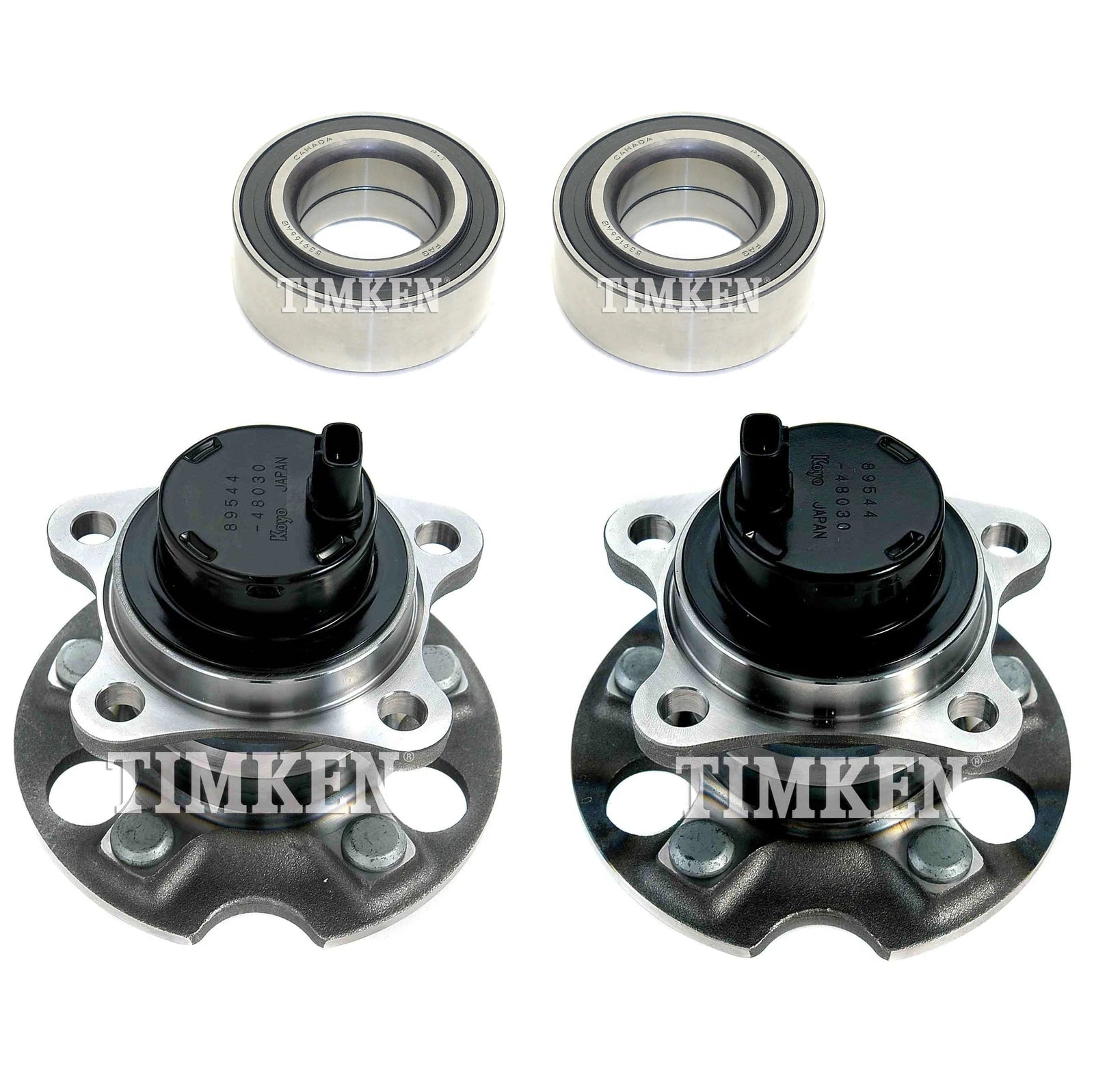 Timken Wheel Bearings & Hubs Kit for RX330 RX400h Highlander (2004–2007)