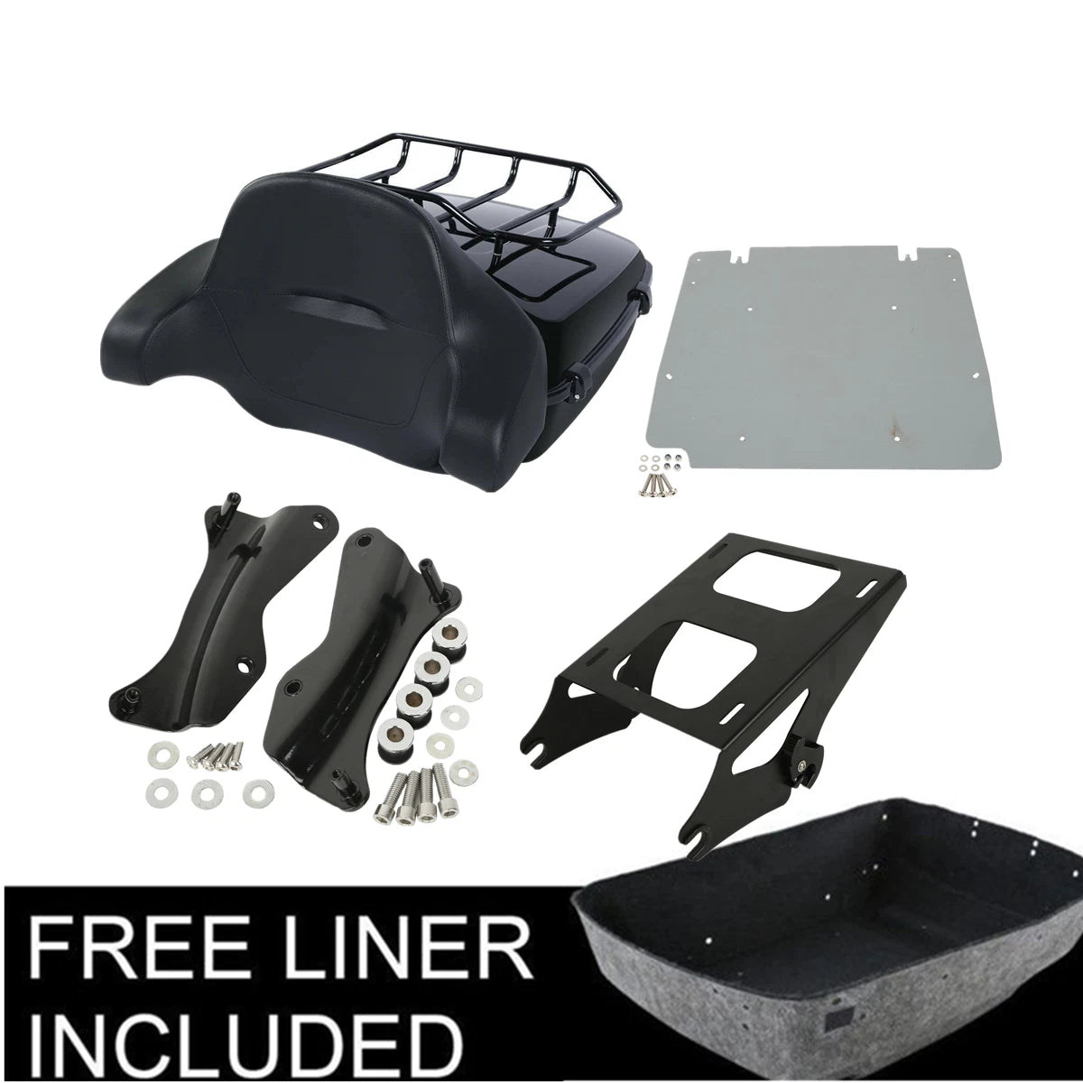 Chopped Trunk Rack Docking Plate for Harley Touring Road Glide (2014–Present)