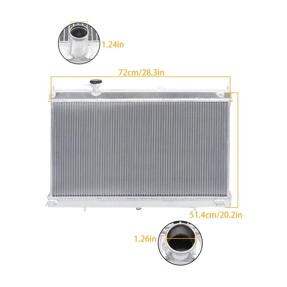 Full Aluminum Radiator for Nissan Rogue (2014–2019) 42mm 3Row