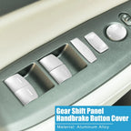 10 x Car Window Switch Button Covers for Honda Accord (2018-Present) Silver Tone