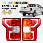 Pair Halogen Tail Light Lamps for Ford F-150 (2018–2020) w/ Bulb