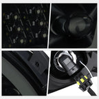 LED DRL Headlights for GMC Sierra/Yukon (1999–2007) Smoked Lens Black
