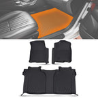 3X Floor Mats Liners Kit for Chevy Silverado 1500 Crew Cab (2019–2025) TPE