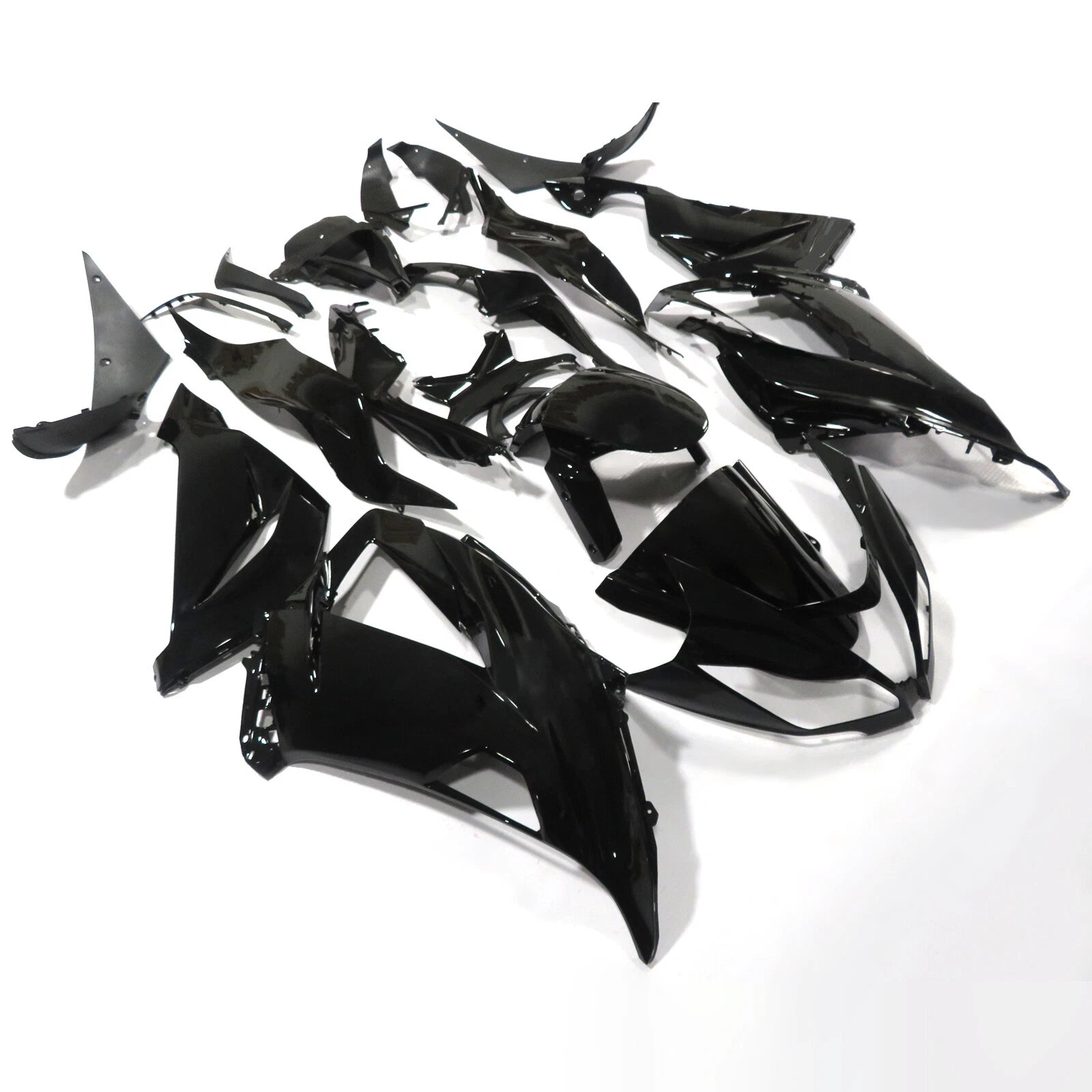 Glossy Black Fairing Kit for Kawasaki Ninja ZX-6R (2013–2018)