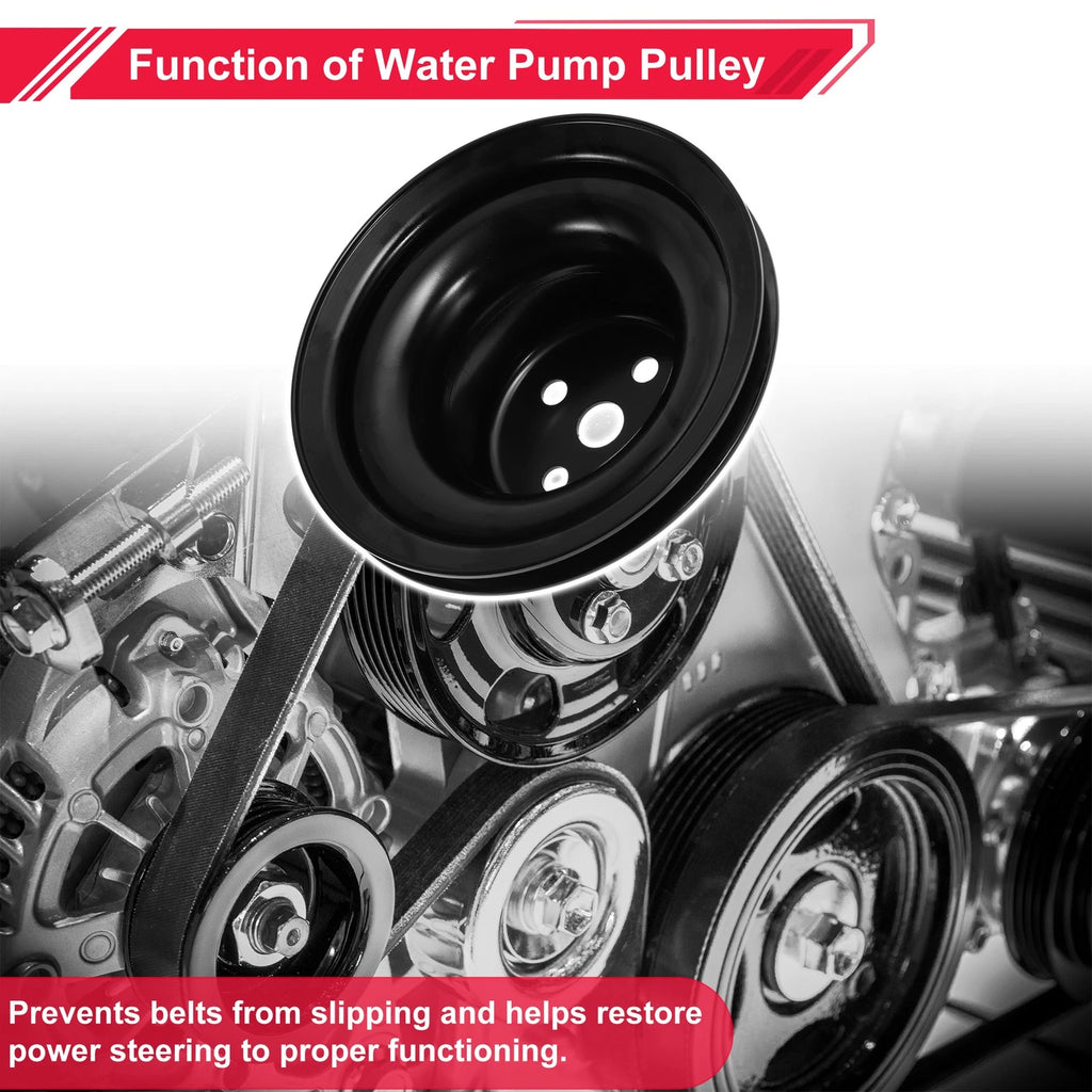 SWP Double-Groove Short Water Pump Pulley for Chevy Big Block 396 427 454 (1965–1986)
