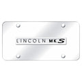 Chrome Name on Chrome License Plate - Officially Licensed for Lincoln MKS