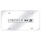 Chrome Name on Chrome License Plate - Officially Licensed for Lincoln MKS