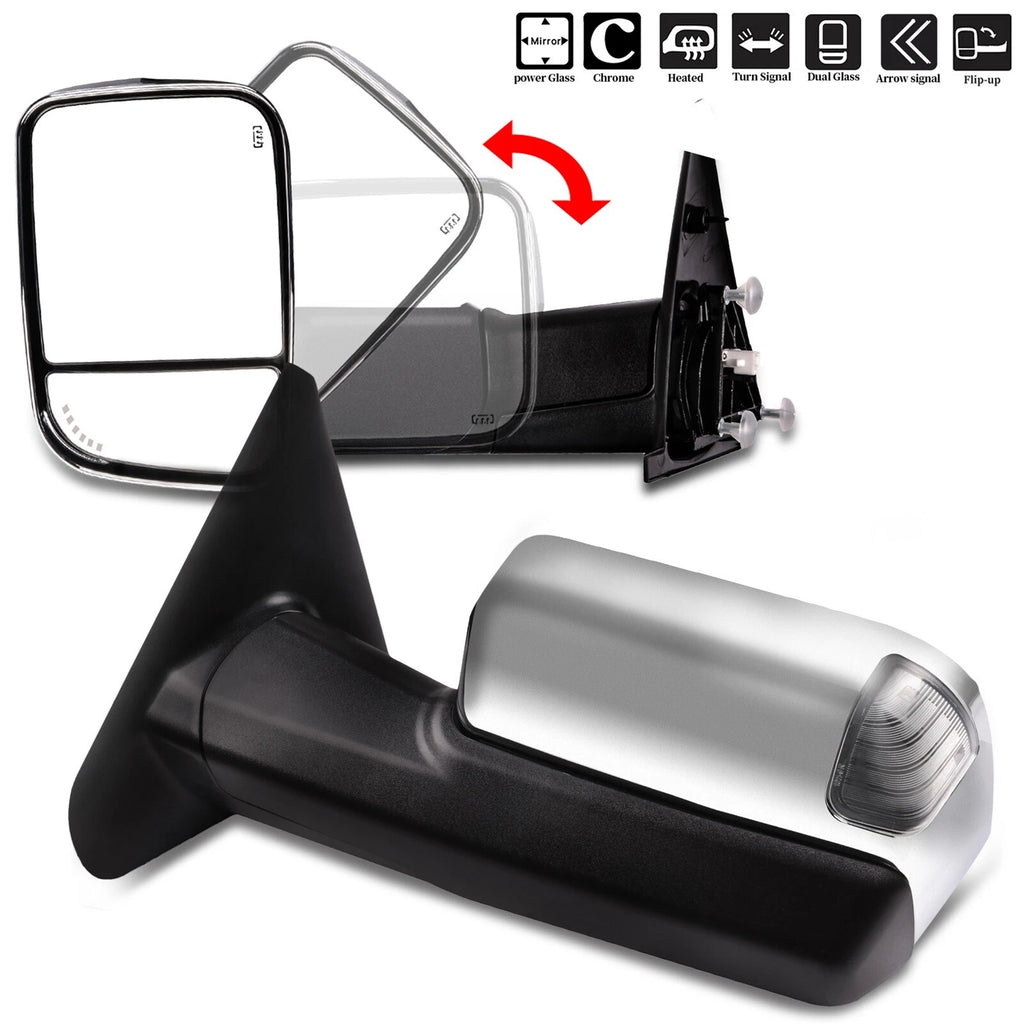 Chrome Towing Mirrors for Dodge (2002–2008)
