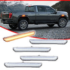 Clear Amber LED Side Marker Lights for GMC Sierra 2500 3500 (2020–2024)
