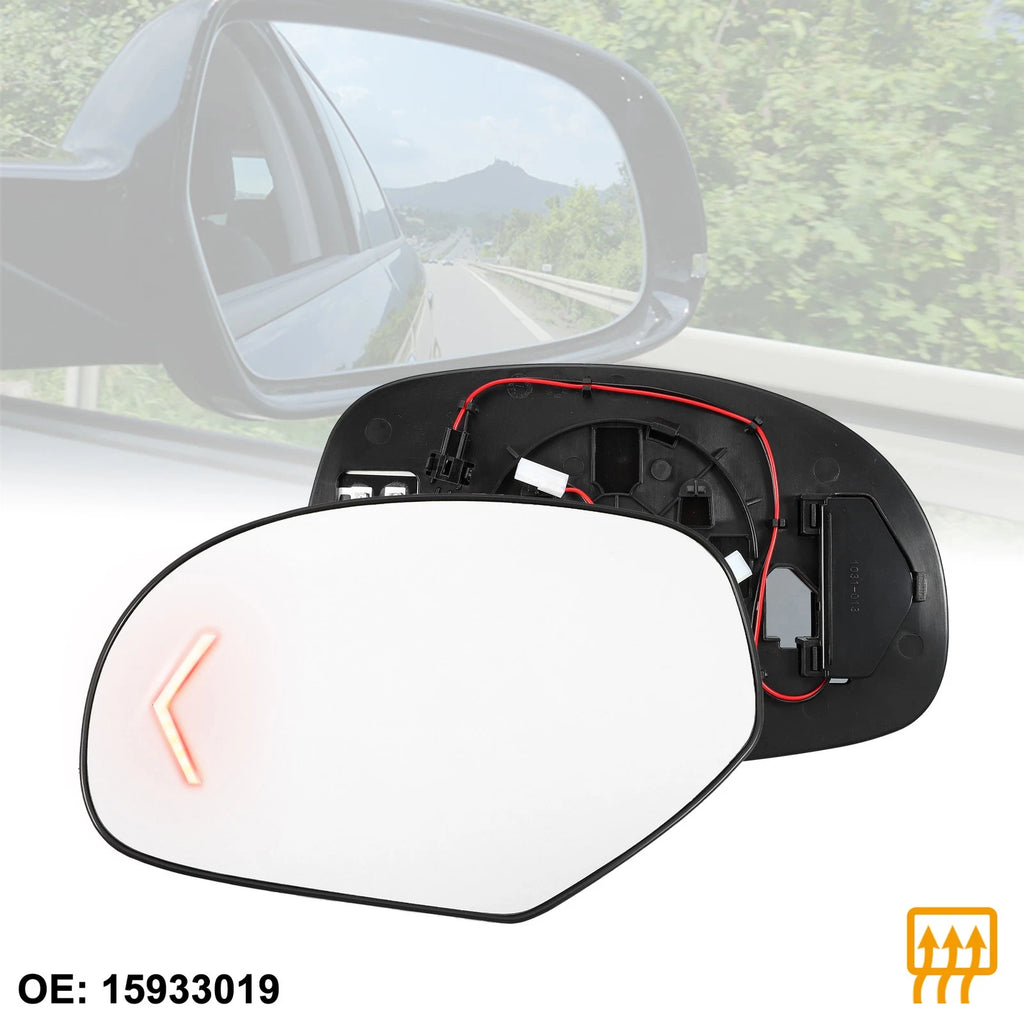 Heated LED Signal Mirror Glass for Chevrolet Tahoe Yukon Sierra Silverado (2007–2014)