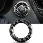 Real Carbon Fiber Engine Start Stop Push Button Ring Trim for Infiniti Q50 (2014–2019)