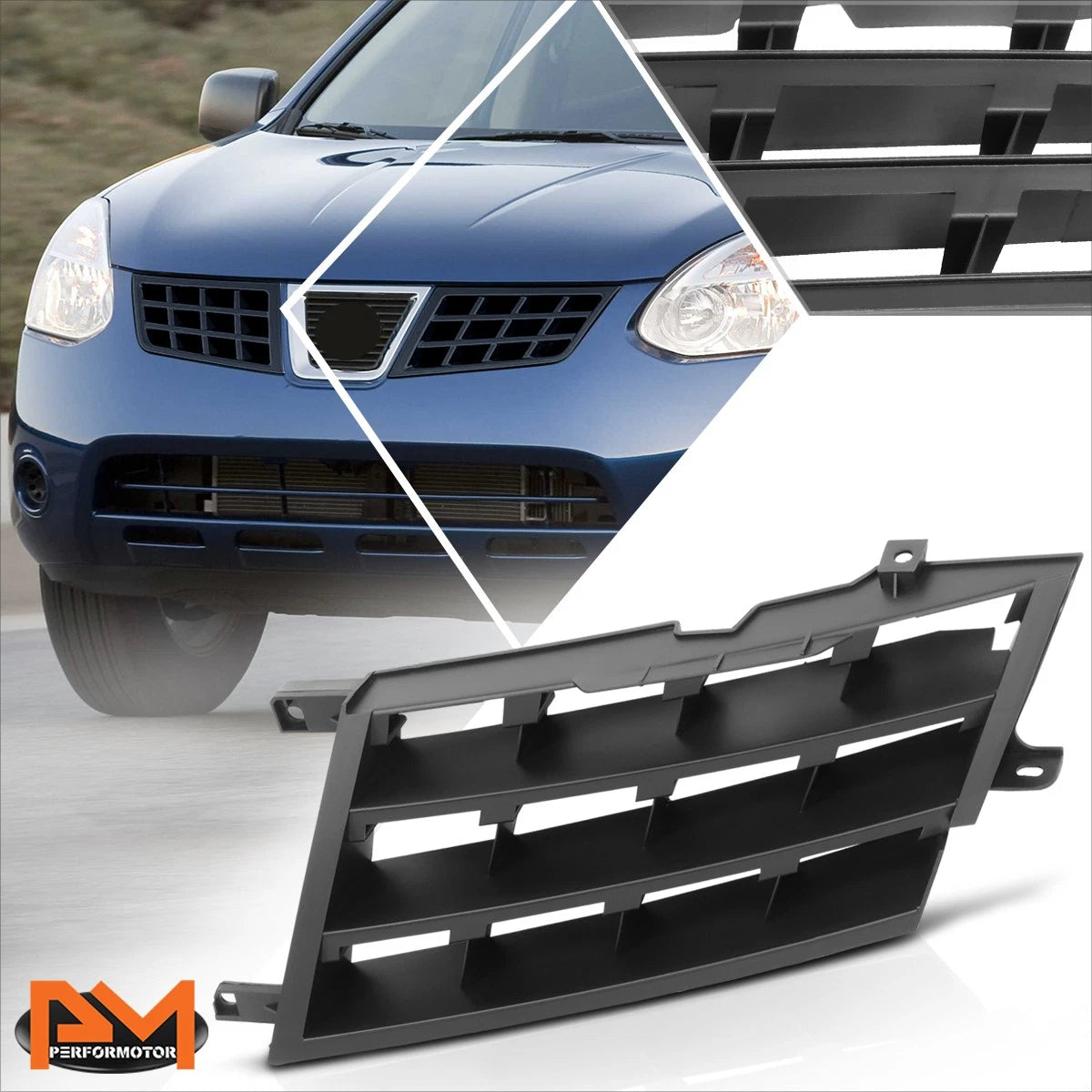 Driver Side Outer Grille for Nissan Rogue (2008–2010) - Square Mesh