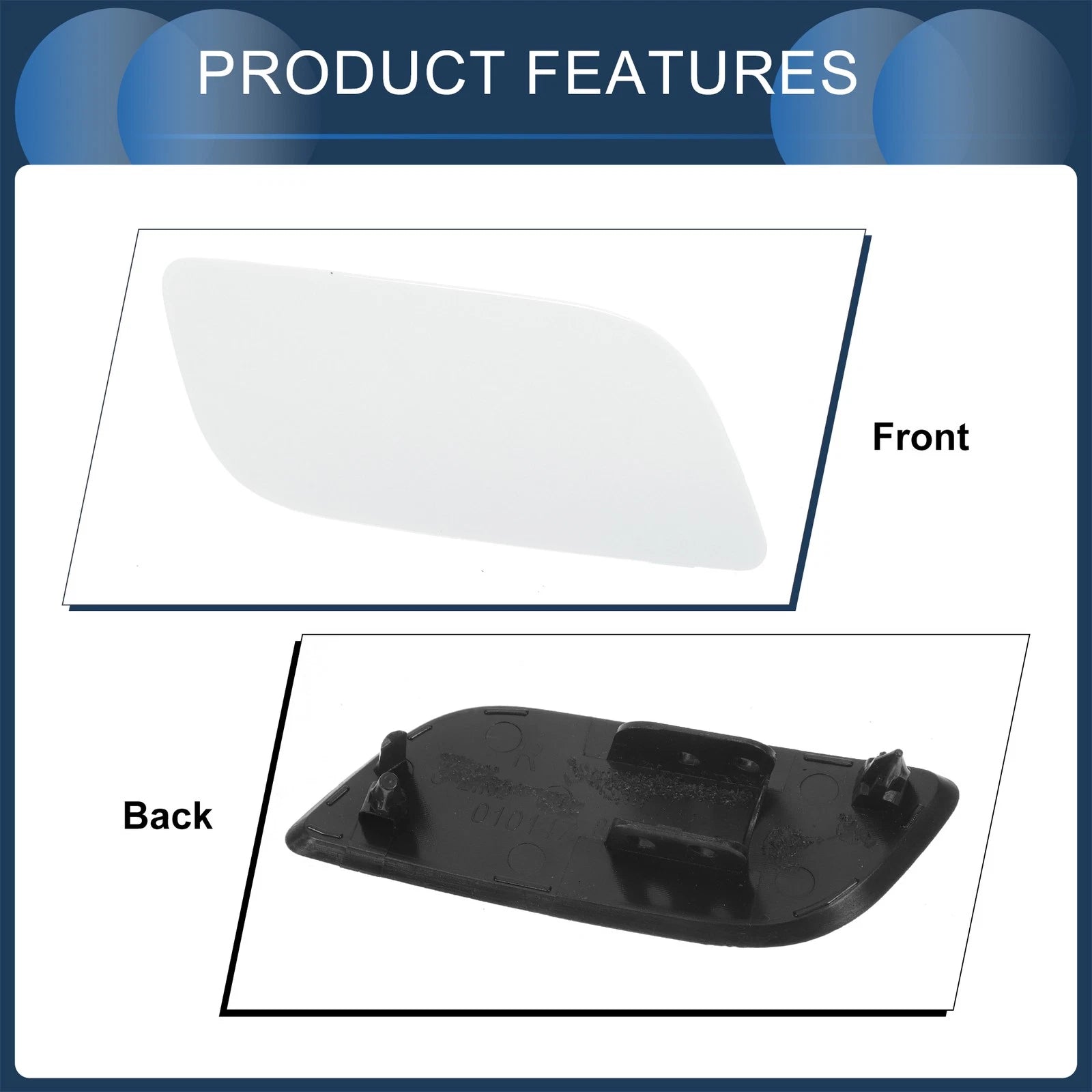 Front Right Washer Nozzle Cover Cap for Audi TT (2016–2023) 1 Pcs White