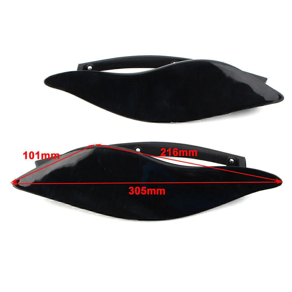 Black Adjustable Fairing Air Deflectors for Harley Batwing Street Glide