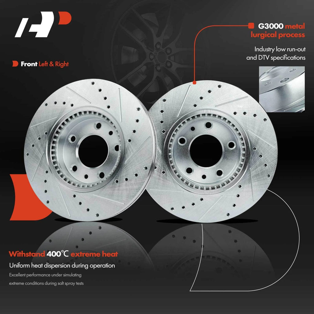 Front Side Drilled Brake Rotors for Ford Fusion Mazda 6 (2006–2020)
