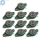 Set of 10 Pillow Block Bearings for UCFL206-20 (Self-Aligning)