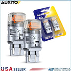 Set of 2 7443 7440 Amber LED Front Turn Signal Light Bulbs for Autoone