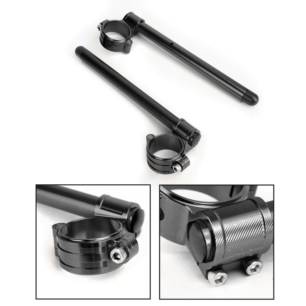 Adjustable Racing Handle Bar for Cafe Racer Motorcycle (7/8", Black)