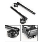 Adjustable Racing Handle Bar for Cafe Racer Motorcycle (7/8", Black)