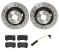 Brembo Rear Brake Kit X-Drilled Disc Rotors Low-Met Pads for MB W211 W219 (2003–2009)