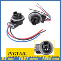 2pc Bulb Socket Pigtail Harness Wire Plug for Turn Signal Light (3157, 4157)