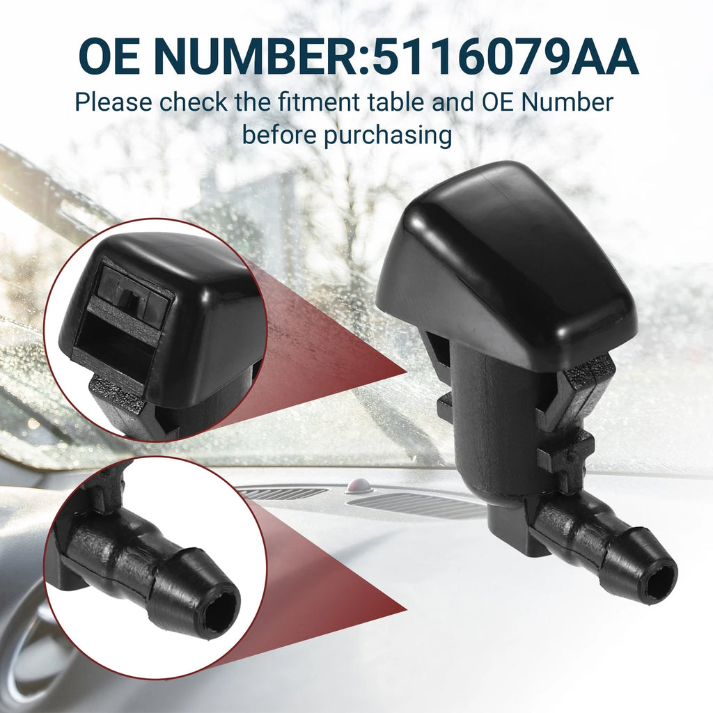 Windshield Washer Nozzle Set for Chrysler 300  with Hose & Connectors