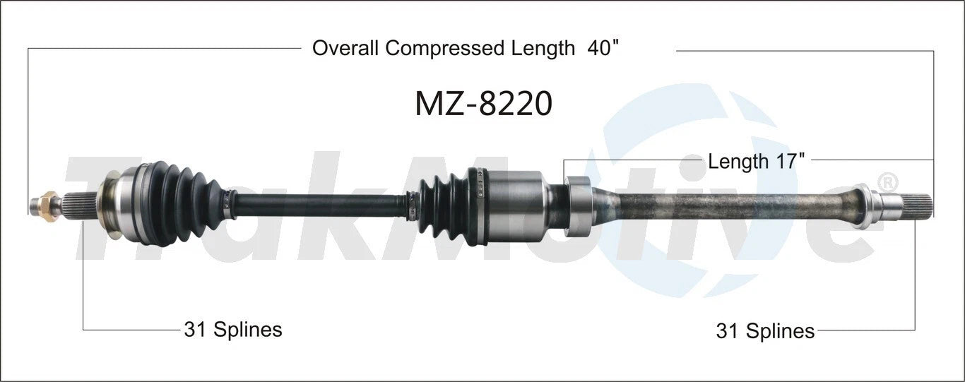CV Axle Shaft for SurTrack MZ-8220 (2010–2015)
