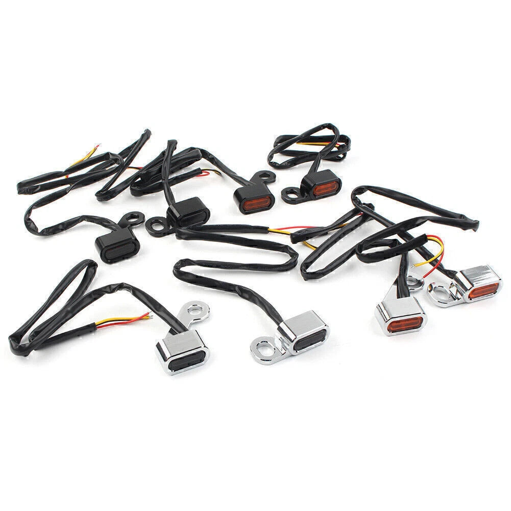 Black Amber LED Turn Signal Indicator for Harley Touring Electra Glide (2009–2017)