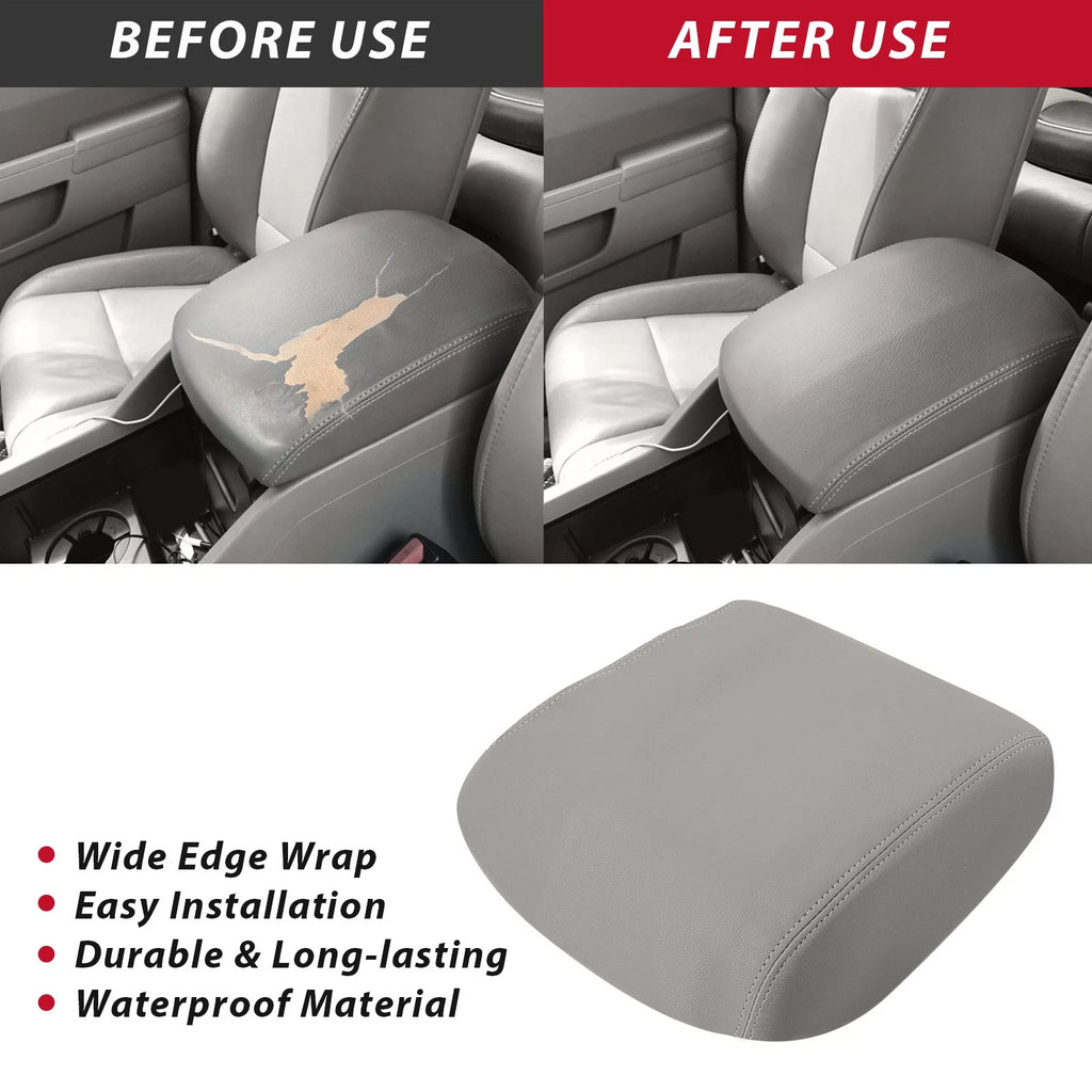 Leather Armrest & Center Console Lid Cover for Honda Pilot (2009-2015)