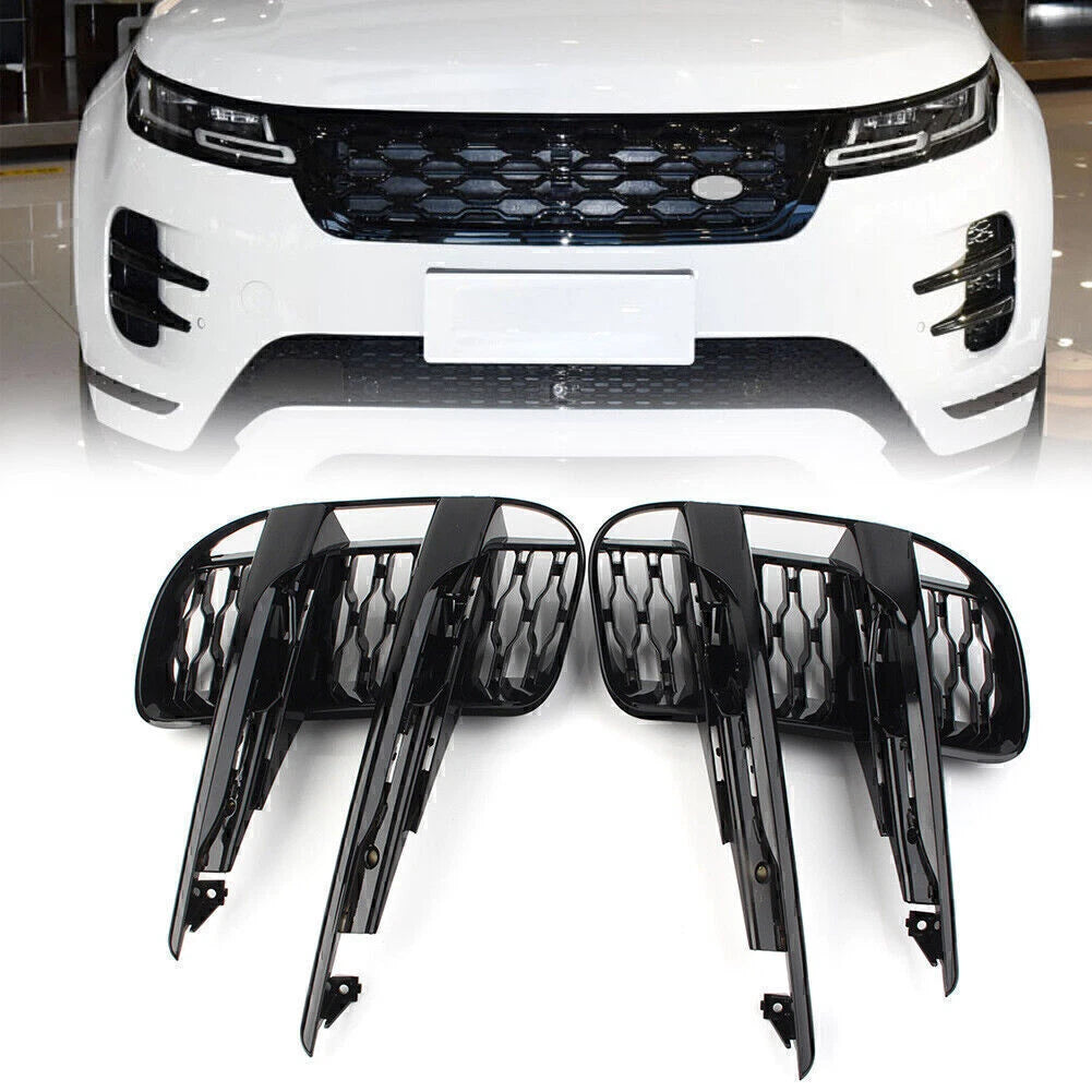 Pair Front Black Bumper Grille for Land Rover Range Rover Evoque (2019–2023) LR114729