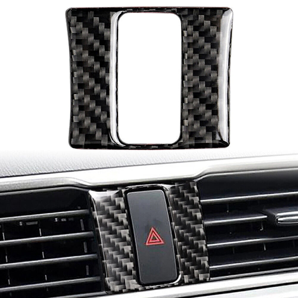 Carbon Fiber Interior Warning Lamp Button Trim for Mazda 3 Axela (2013–2018)