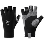 Half Finger Fishing Gloves with UV Protection, Non-Slip Latex