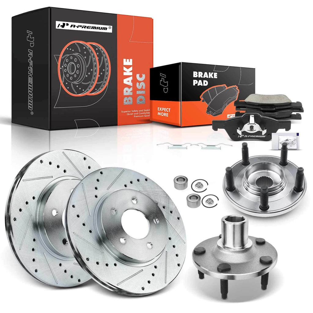 Front Drilled Brake Rotors & Pads for Ford Escape (2005–2012)