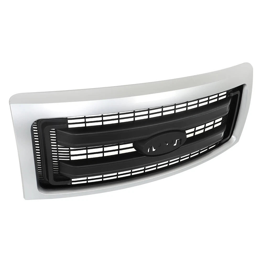 Front Upper Grille for Ford F150 (2009â2014) Silver Black