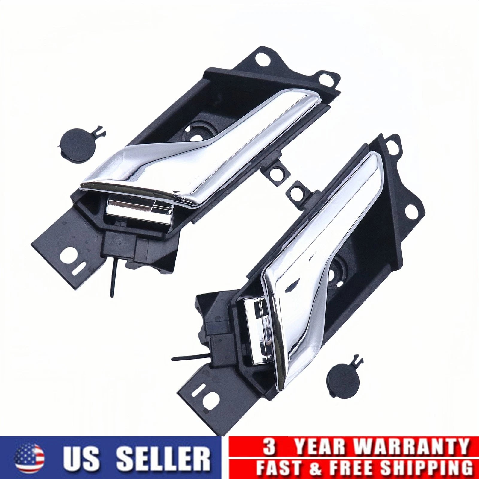 Set of 2 Chrome Interior Door Handles for Chevy Captiva Sport (2012–2015)