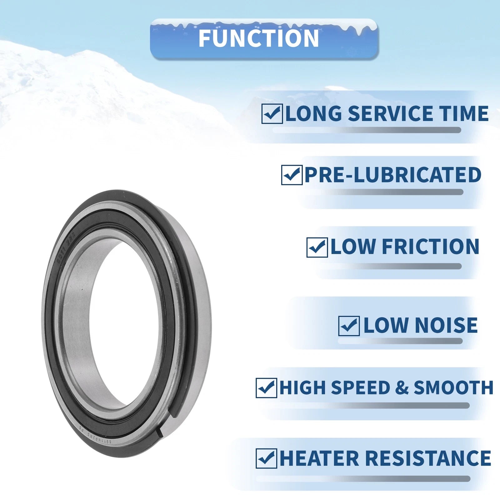 Deep Groove Ball Bearing 55x80x13mm for Scooter Skateboard (1Pc)