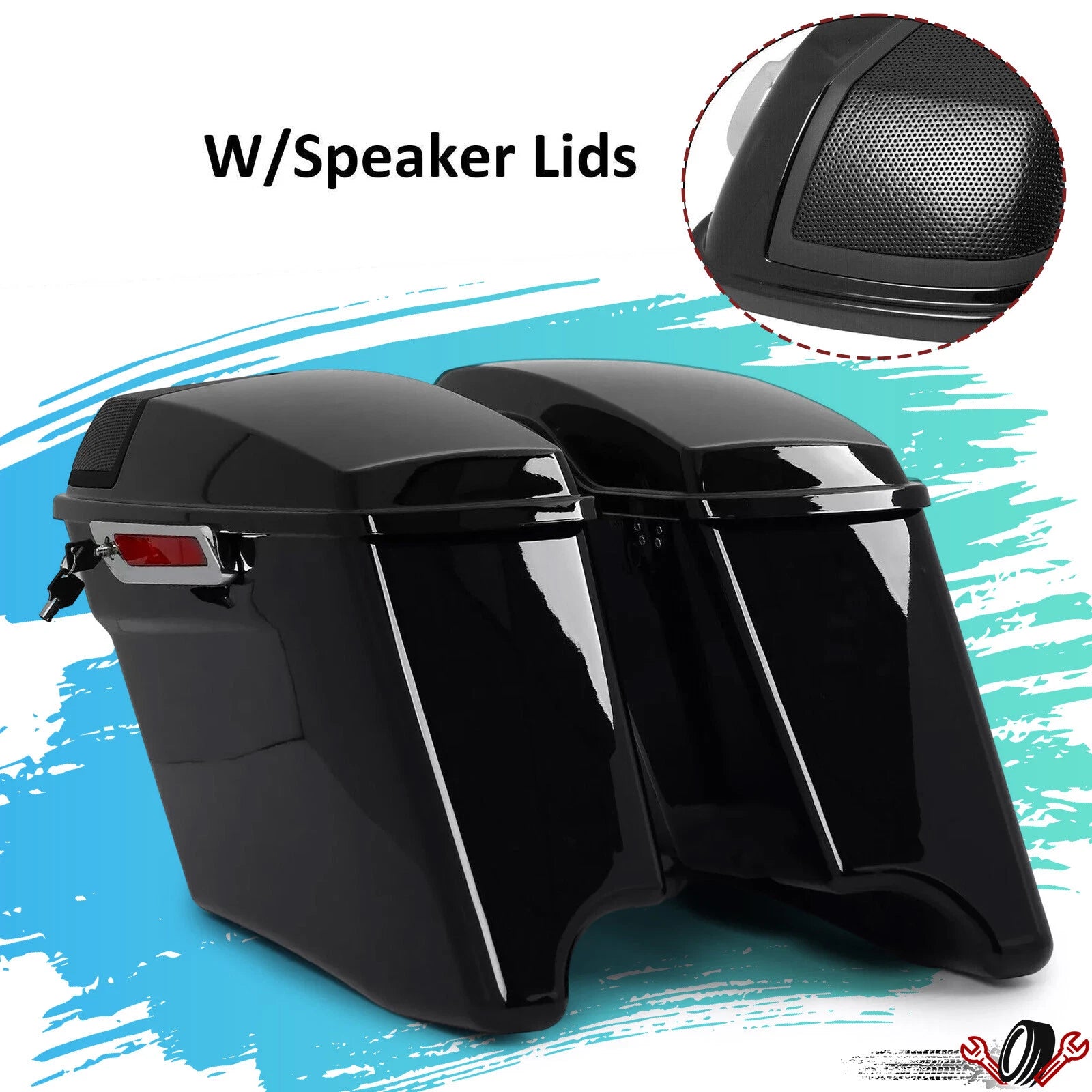 4" Extended Stretched Saddlebags for Harley CVO Road Glide (2014–2024)
