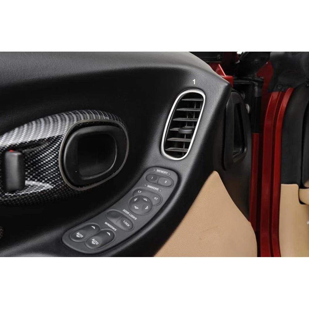 6pc Brushed Stainless Steel Dash Kit for 1997–2004 Chevy Corvette C5