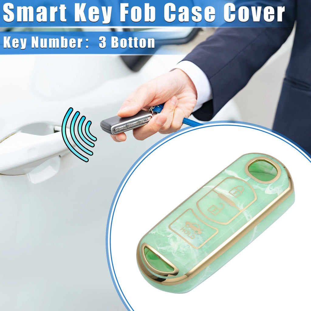 3X Remote Smart Key Fob Cover Case for Mazda CX-3 CX-4 CX-5 (TPU Green)