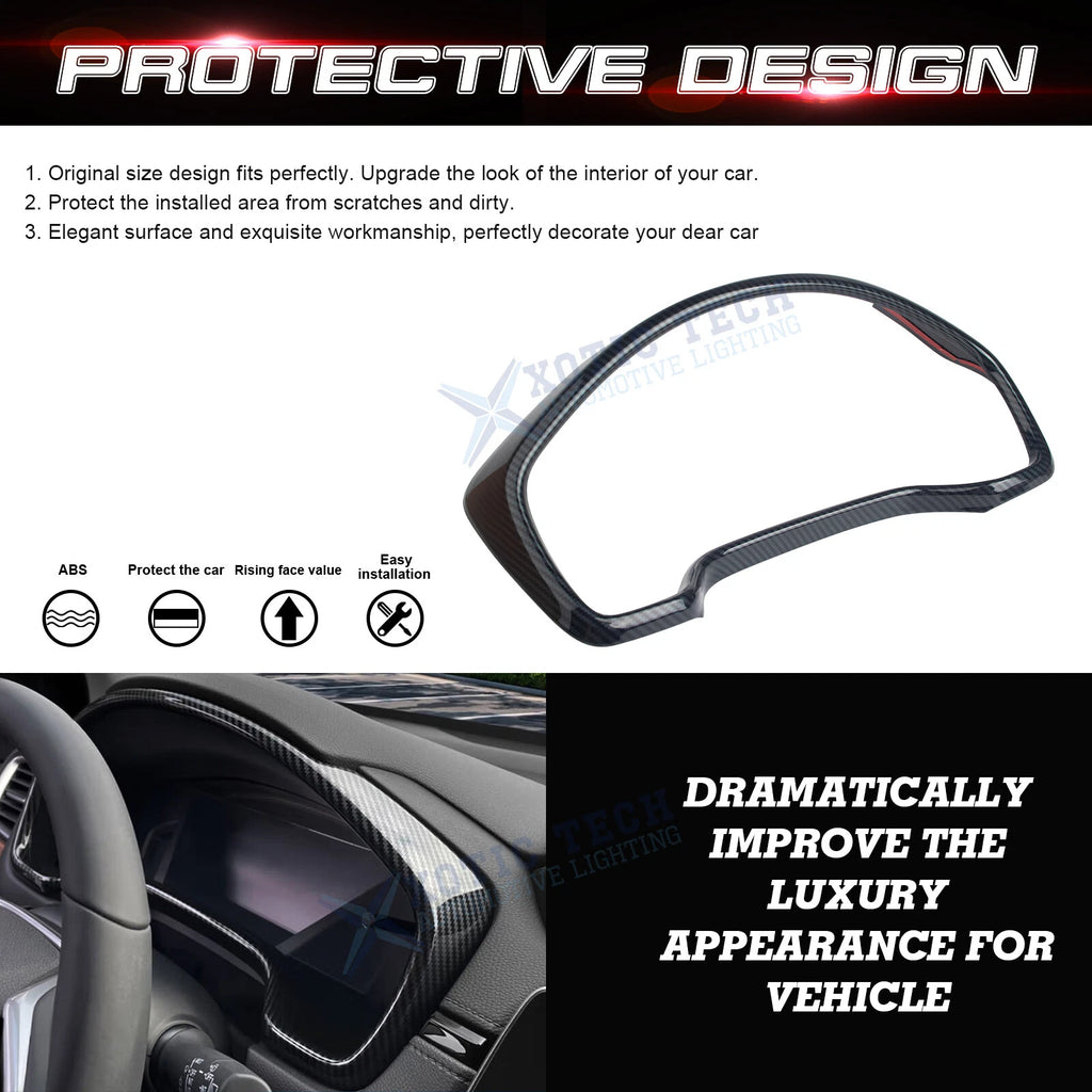Carbon Fiber Black Dashboard Instrument Panel Cover for Honda CR-V (2017-2022)