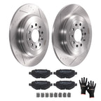 Rear Brake Rotors & Ceramic Pads Kit for Ford Explorer Flex (2011–2019)