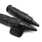 Black Flame Spike Handle Bar Grip 7/8" for Honda Suzuki Kawasaki (Y)